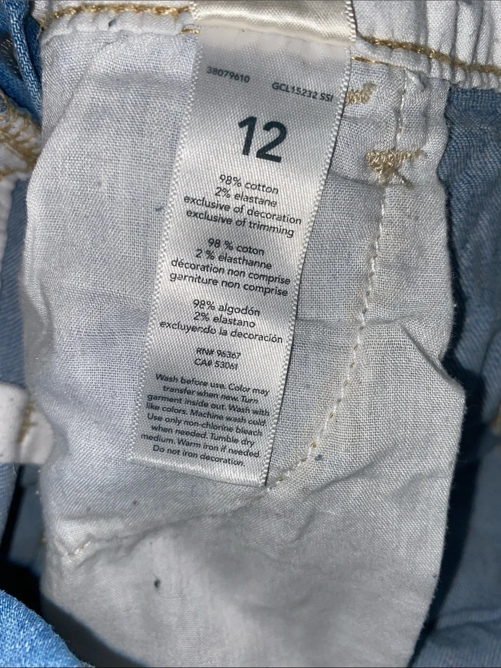 OshKosh B'gosh • Blue • Denim Shorts • Overalls • Size 12